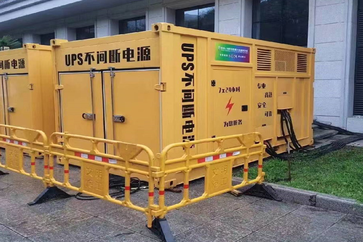 崇义发电机租赁施工现场