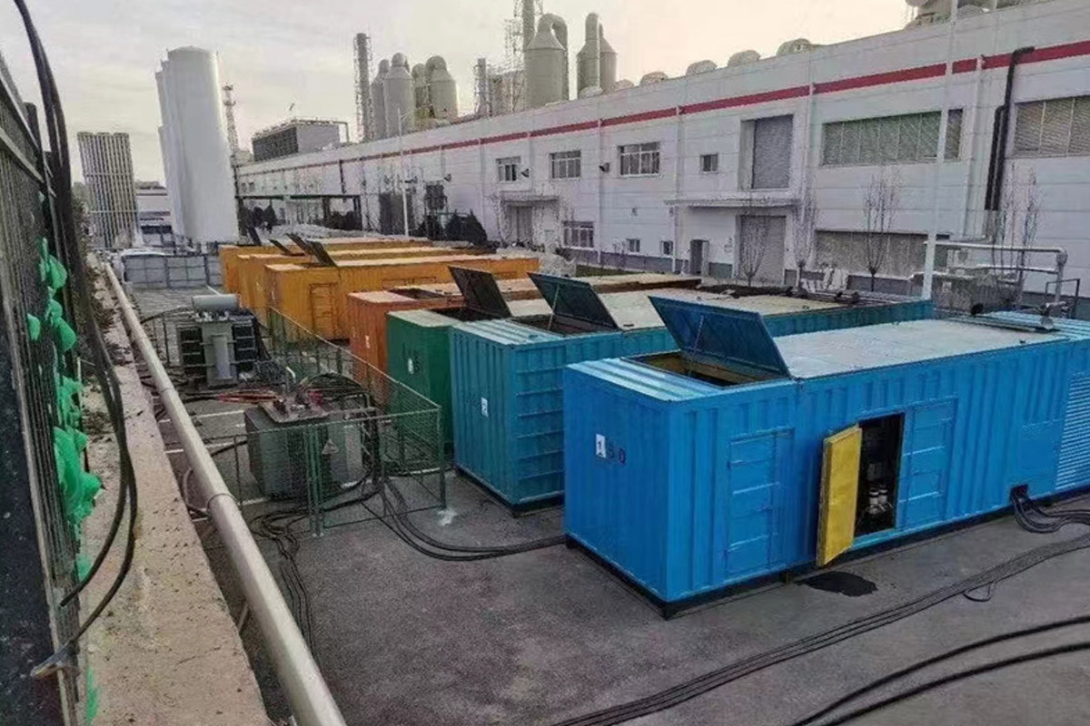 崇义发电机租赁施工现场